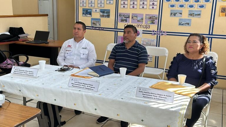Reunión de representantes Titulares de los Organizaciones de Trabajadores electos en los Departamentos de Chiquimula, Zacapa y El Progreso,